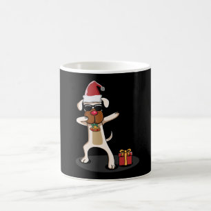 Dabbing Dog Dogs Santa Claus Merry Funny Gift Idea Koffiemok