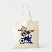Dabbing Dog El Salvador Soccer Fans Jersey Footbal Tote Bag (Voorkant)