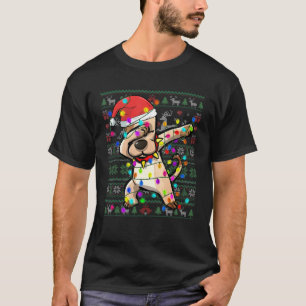Dabbing Dog Fairy Licht lomp lelijke kerstkeuken P T-shirt