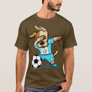 Dabbing Dog Guatemala Soccer Guatemalaanse vlag Vo T-shirt
