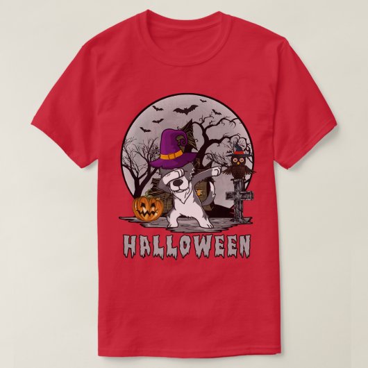 Dabbing Dog Halloween Border Collie Dab Pet Witch T-shirt (Design voorkant)