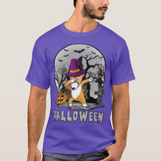 Dabbing Dog Halloween Bull Terrier Dab Pet Witch C T-shirt