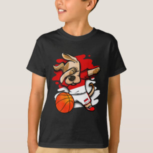 Dabbing Dog Indonesië Sketll Fans Jersey Indonesië T-shirt