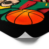 Dabbing Dog Litouwen Sketll Fans Jersey Litouwen Poster (Hoek)