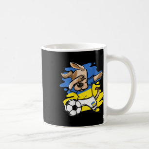 Dabbing Dog Oekraine Voetbalfans T-shirt Oekraïens Koffiemok