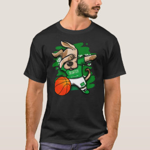 Dabbing Dog Saudi Arabia Basketbal Fans Jersey FL T-shirt