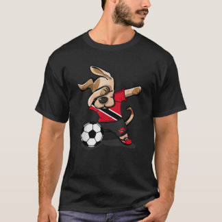 Dabbing Dog Trinidad en Tobago Voetbalshirt Voet T-shirt