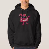 Dabbing Donut Flamingo Float Summer Tropical Hoodie (Voorkant)