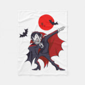 Dabbing Dracula Vampire Halloween Count Dabula Gif Fleece Deken (Voorkant)