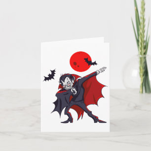 Dabbing Dracula Vampire Halloween Count Dabula Gif Kaart