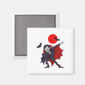 Dabbing Dracula Vampire Halloween Count Dabula Gif Magneet (Voorkant / Achterkant)