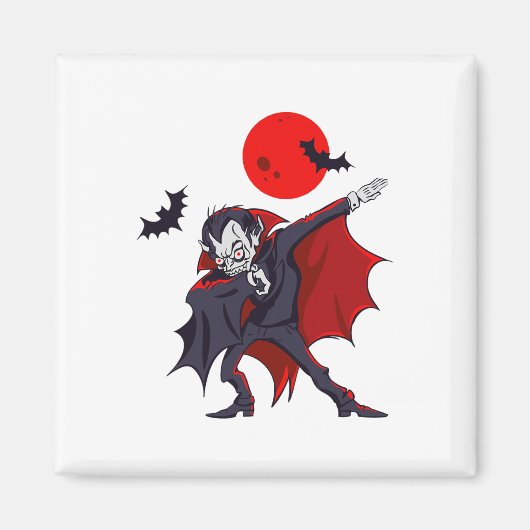 Dabbing Dracula Vampire Halloween Count Dabula Gif Magneet (Voorkant)