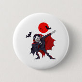 Dabbing Dracula Vampire Halloween Count Dabula Gif Ronde Button 5,7 Cm (Voorkant)