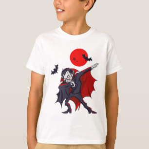 Dabbing Dracula Vampire Halloween Count Dabula Gif T-shirt