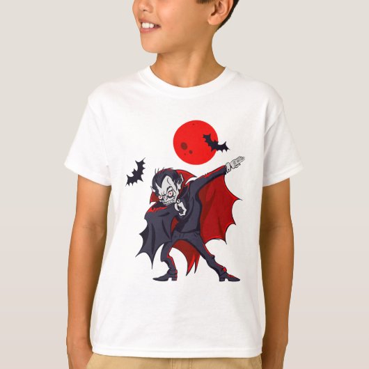 Dabbing Dracula Vampire Halloween Count Dabula Gif T-shirt (Voorkant)