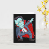 Dabbing Dracula Vampire Shirten Peuter Halloween B Kaart (Gele Bloem)