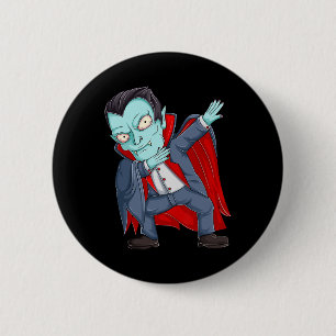 Dabbing Dracula Vampire Shirten Peuter Halloween B Ronde Button 5,7 Cm