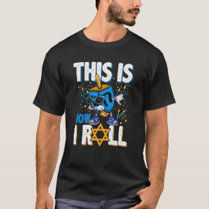 Dabbing Dreidel Dit is hoe ik Roll Menorah Hanukk T-shirt