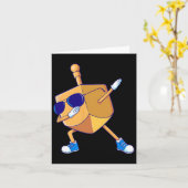 Dabbing Dreidel Hanukkah Danser Chanukah Kinder Gi Kaart (Gele Bloem)