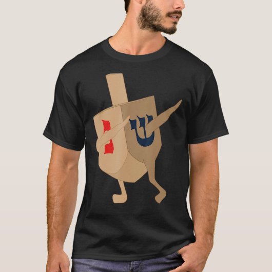 dabbing dreidel jewish hanukkah chanukah t-shirt (Voorkant)