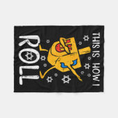 Dabbing Dreidel Lelijk Hanukkah Grappige Chanukah Fleece Deken (Voorkant (Horizontaal))