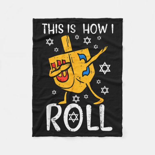 Dabbing Dreidel Lelijk Hanukkah Grappige Chanukah Fleece Deken (Voorkant)