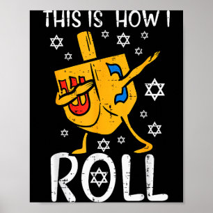 Dabbing Dreidel Lelijke Hanukkah Grappige Chanukah Poster