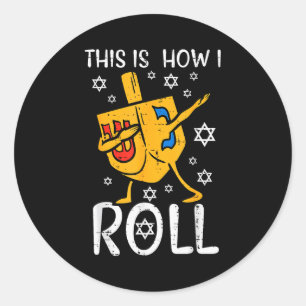 Dabbing Dreidel Lelijke Hanukkah Grappige Chanukah Ronde Sticker