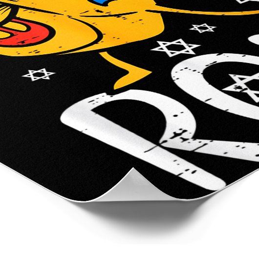 Dabbing Dreidel Ugly Hanukkah Funny Chanukah Men W Poster (Hoek)