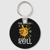 Dabbing Dreidel Ugly Hanukkah Funny Chanukah Men W Sleutelhanger (Voorkant)