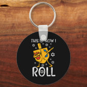 Dabbing Dreidel Ugly Hanukkah Funny Chanukah Men W Sleutelhanger (Voorkant)