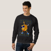 Dabbing Dreidel Ugly Hanukkah Sweater Xmas Chanuka (Voorkant volledig)