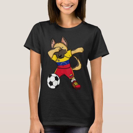 Dabbing Duitse herder Venezuela T-shirt (Voorkant)