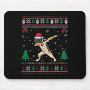 Dabbing Duitse kortharige pointer hond Santa Hat C Muismat
