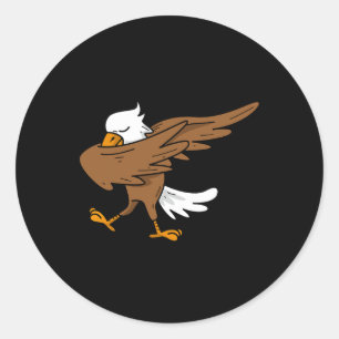 Dabbing Eagle Grote Vogel Amerika Hilarisch USA GI Ronde Sticker