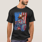Dabbing Eagle Monster Truck 4 juli jongens Ameri T-shirt (Voorkant)