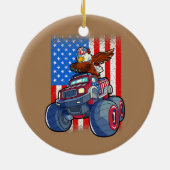 Dabbing Eagle Monster Truck 4 juli jongens Keramisch Ornament (Achterkant)