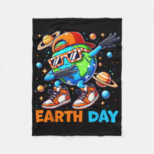 Dabbing Earth Day 2025 Schattigee Earth Day Kinder Fleece Deken