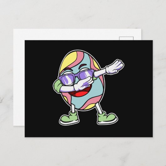 Dabbing Easter Bunny Egg Basket Kinder boys Briefkaart (Voorkant / Achterkant)