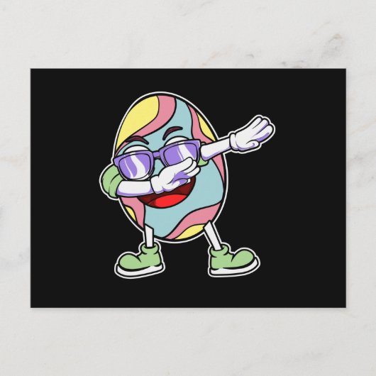 Dabbing Easter Bunny Egg Basket Kinder boys Briefkaart (Voorkant)