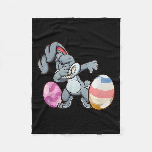 Dabbing Easter Bunny Premium Tri-blend  Fleece Deken (Voorkant)