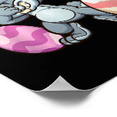 Dabbing Easter Bunny Premium Tri-blend Poster (Hoek)