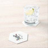 Dabbing Easter Golf Easter Bunny Rabbit Golfer Cut Kartonnen Onderzetters (Insitu)