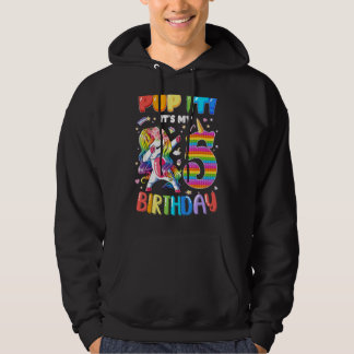 Dabbing eenhoorn 5 jaar oud 5e verjaardag Pop it f Hoodie