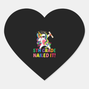 Dabbing Eenhoorn 5e klas T-shirt Meisjes Jongens A Hart Sticker