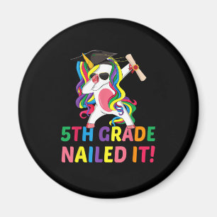 Dabbing Eenhoorn 5e Klas T-shirt Meisjes Jongens A Magneet