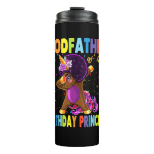 Dabbing Eenhoorn Afro Peetvader van de Verjaardag  Thermosbeker