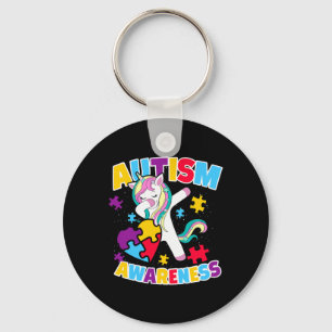 Dabbing Eenhoorn Autisme Bewustzijn Puzzel Lint Gi Sleutelhanger