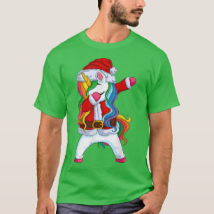 Dabbing Eenhoorn Dab Kerstmis Kerstmis Leuk Funny T-shirt