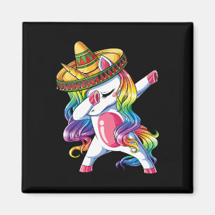Dabbing Eenhoorn Grappige Cinco De Mayo Vrouwen Re Magneet